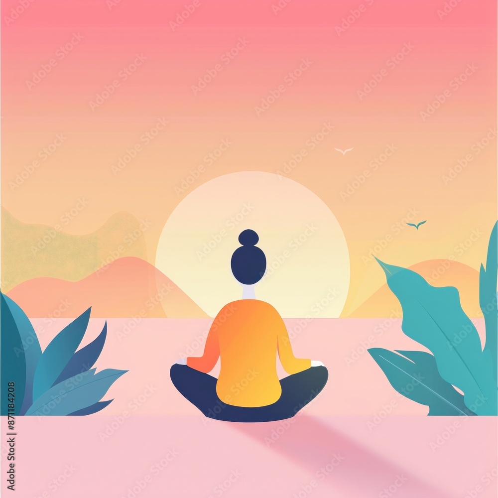 custom made wallpaper toronto digitalHealing flat design front view theme recovery animation vivid