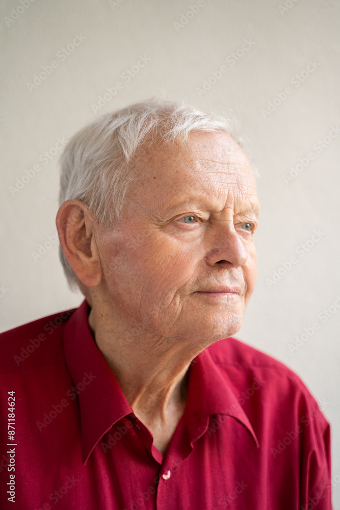 Old Man Close Up Profile Portrait Old Man Close Up Profile Portrait