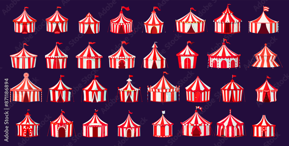 3Pcs Halloween Carnival Circ Drations Scary Door Banner Horrie Red White Striped Carnival Welcome Pennant Banner For Halloween Eve Circus Party Supplies Red And White 18295054 P 167683235