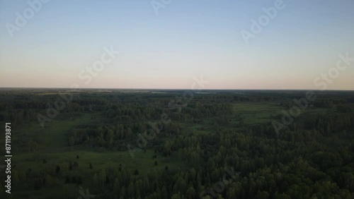 beautiful nature at the beginning of summer at the moment of evening sunset. 4k video of excellent quality, unique material for design and creation of works