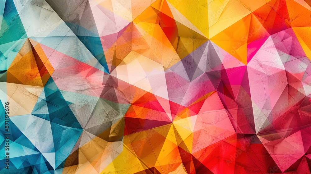 Vibrant Geometry: Modern Intersecting Shapes in a Colorful Kaleidoscope for an Energetic Online Presence Vibrant Geometry: Modern Intersecting Shapes in a Colorful Kaleidoscope for an Energetic Online Presence