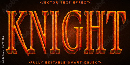 Knight Vector Fully Editable Smart Object Text Effect