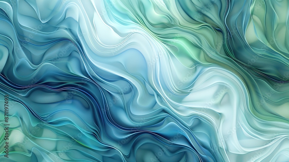Ethereal Flow: Translucent Mix of Blue and Green Liquid Textures Ethereal Flow: Translucent Mix of Blue and Green Liquid Textures