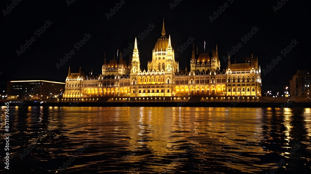 Fototapeta premium Night Parliament in Budapest