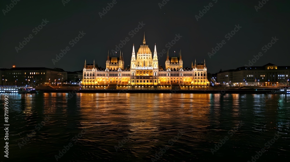 Fototapeta premium Night Parliament in Budapest