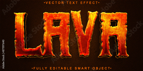 Hot Lava Vector Fully Editable Smart Object Text Effect