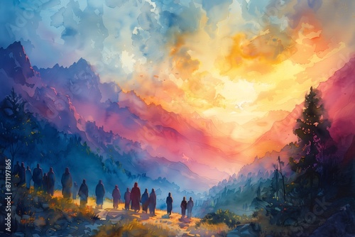 Promised Land Inheritance - Watercolor Illustration
