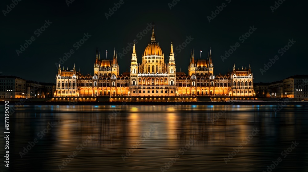 Fototapeta premium Night Parliament in Budapest