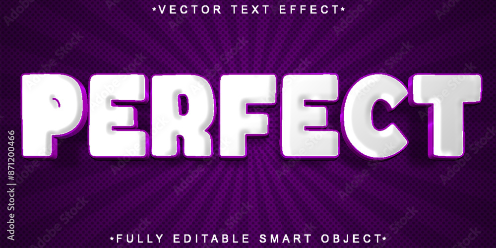 Purple Cartoon Perfect Vector Fully Editable Smart Object Text Effect Purple Cartoon Perfect Vector Fully Editable Smart Object Text Effect