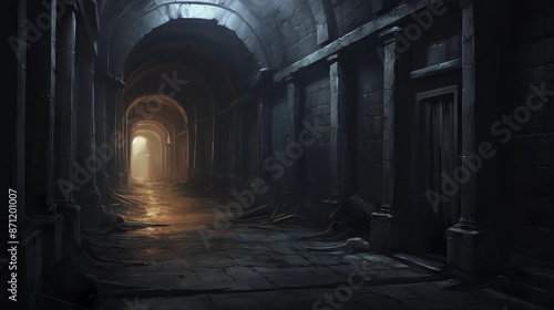 Corridor of Shadows: A Journey into Darkness Fantasy wallpaper