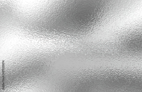Silver gradient background. Foil paper, glitter effect. Chrome metal grey pattern. Gradation noise texture. Vector abstract illustration for web, card, bg, certificate design