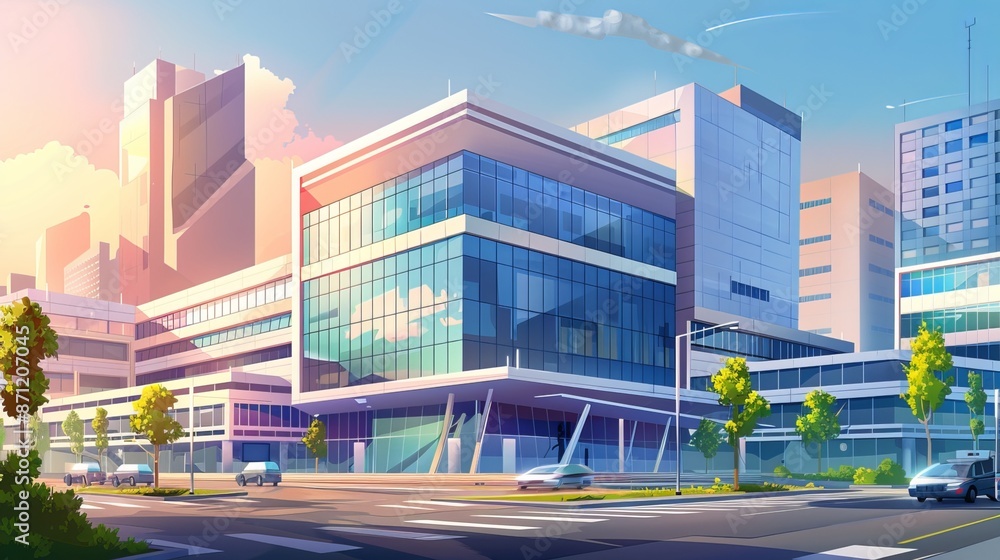 Fototapeta premium Modern Hospital Structure