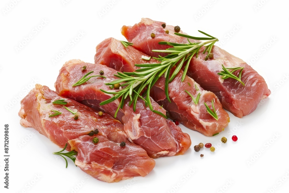 Pork tenderloin with clipping path on white background Pork tenderloin with clipping path on white background