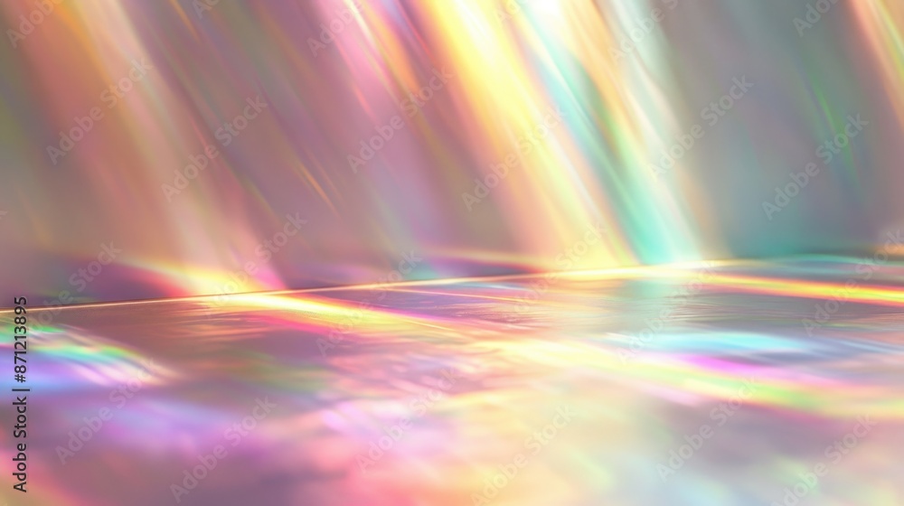 A blurry image of a colorful waterfall with misty surroundings A blurry image of a colorful waterfall with misty surroundings