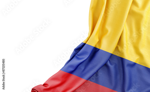 Obraz na plátne Flag of Colombia with empty space on the left