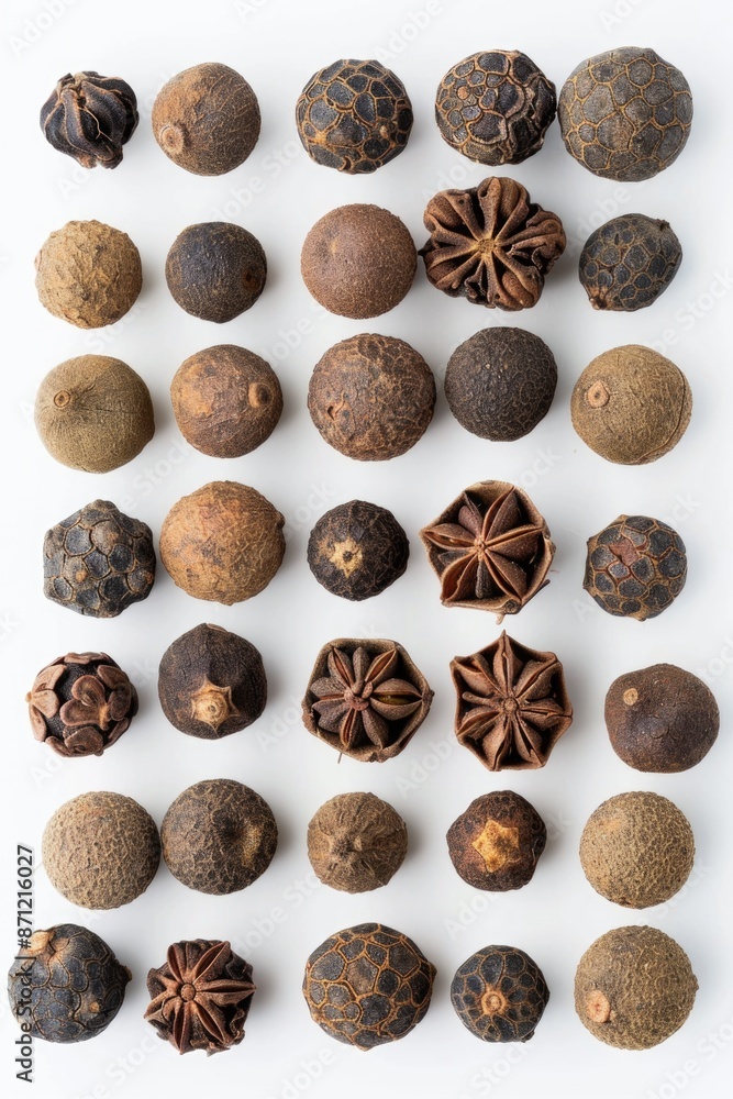 A selection of different nuts and seeds arranged on a white surface A selection of different nuts and seeds arranged on a white surface