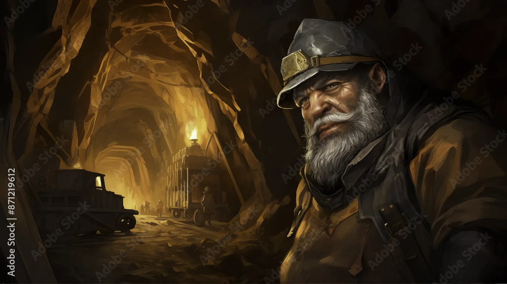 Dwarves in enchanted mines, seeking hidden treasures and glory. Fantasy wallpaper Dwarves in enchanted mines, seeking hidden treasures and glory. Fantasy wallpaper