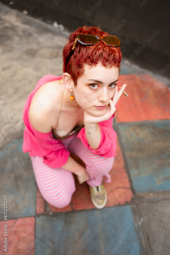 Alternative Woman with Vibrant Colors Alternative Woman with Vibrant Colors