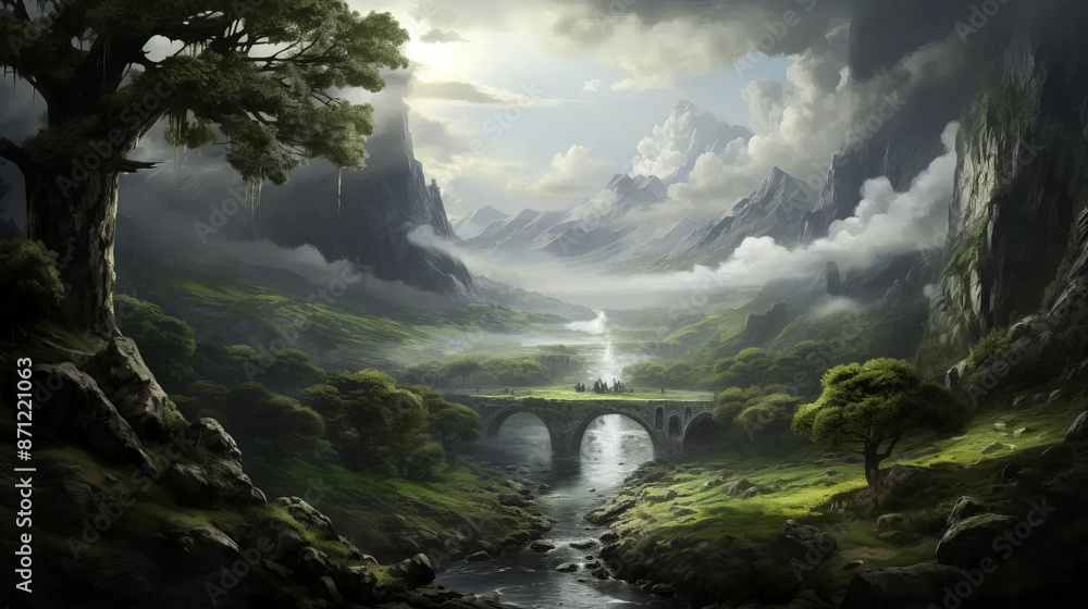 Echoing Valley: Mystical Shadows and Enchanted Dreams Fantasy wallpaper Echoing Valley: Mystical Shadows and Enchanted Dreams Fantasy wallpaper