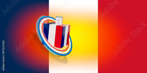 ballot box with ballot pape...