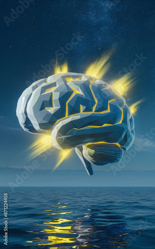 Obraz na płótnie lighten human brain w salonie
