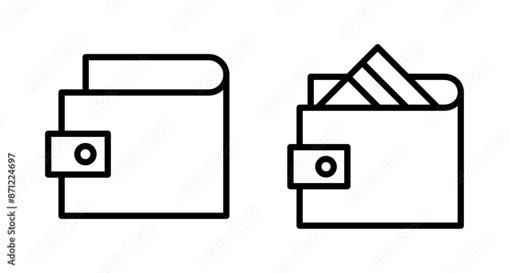 Wallet Icon vector isolated on white background. money wallet icon Wallet Icon vector isolated on white background. money wallet icon
