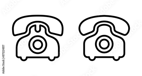 Telephone icon vector isolated on white background. Phone icon vector. Call icon vector.