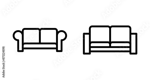 Sofa icon vector isolated on white background. sofa icon illustration. furniture