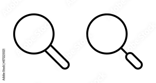 Search icon vector isolated on white background. Glass vector icon. search magnifying glass icon. Find