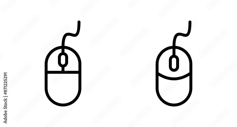 Computer Mouse Icon vector isolated on white background. Computer mouse vector icon Computer Mouse Icon vector isolated on white background. Computer mouse vector icon