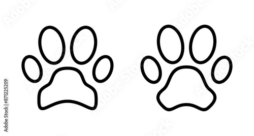 Paw icon vector isolated on white background. Paw Print icon