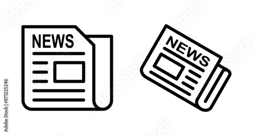 Newspaper icon vector isolated on white background. news paper icon vector