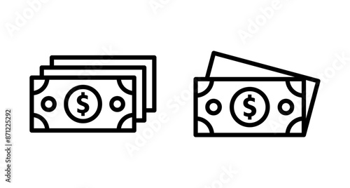 Money icon vector isolated on white background. Money vector icon. Dollar icon