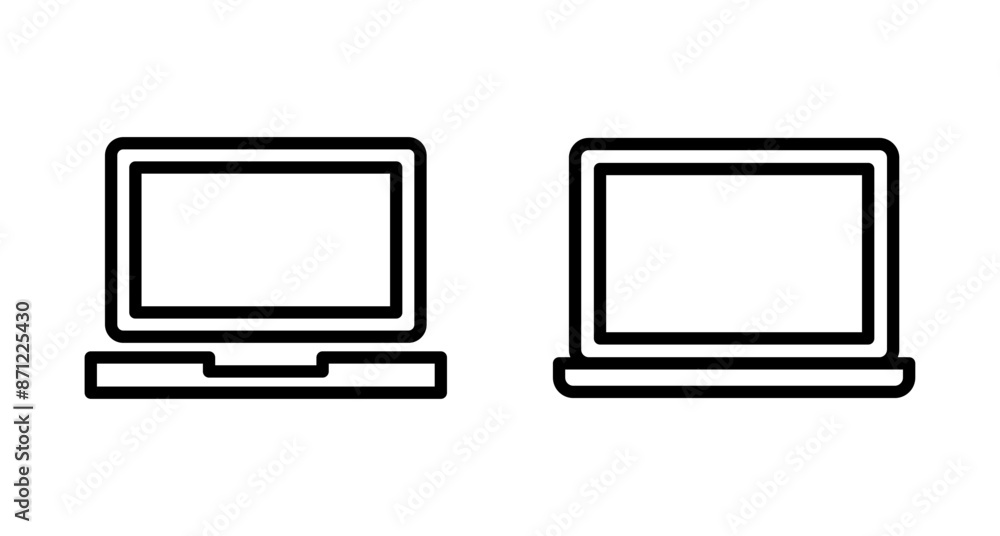 Laptop icon vector isolated on white background. Laptop vector icon Laptop icon vector isolated on white background. Laptop vector icon