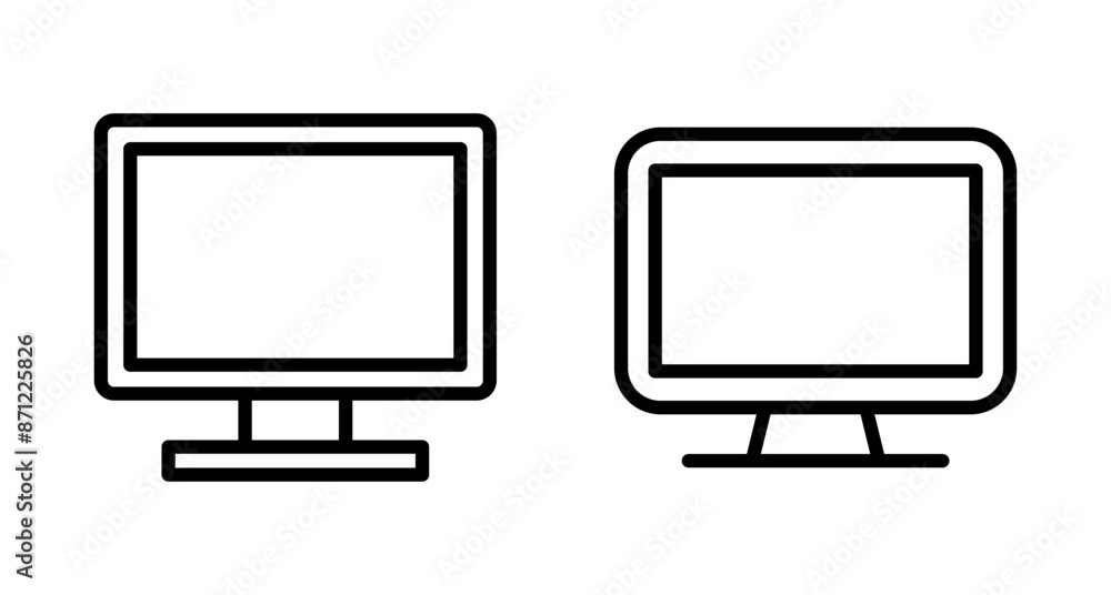 Computer icon vector isolated on white background. PC Icon vector. Computer monitor icon. Flat PC symbol Computer icon vector isolated on white background. PC Icon vector. Computer monitor icon. Flat PC symbol