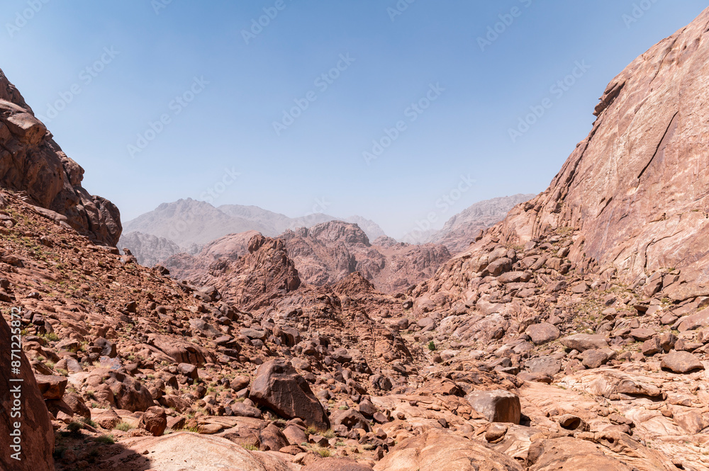 Rocky desert mountains in arid landscape Rocky desert mountains in arid landscape