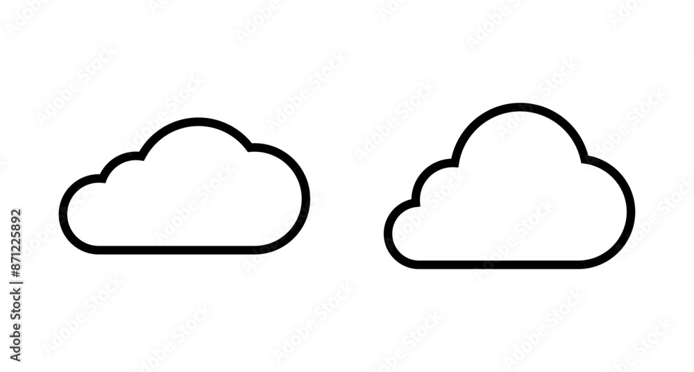 Cloud icon vector isolated on white background. cloud computing icon Cloud icon vector isolated on white background. cloud computing icon