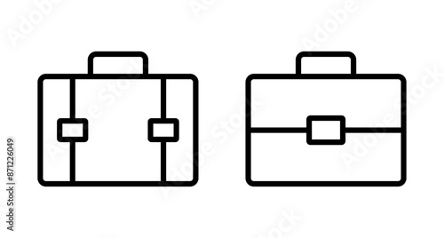 Briefcase icon vector isolated on white background. Briefcase vector icon