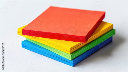 Wallpaper Mural Colorful notepads against white backdrop Torontodigital.ca