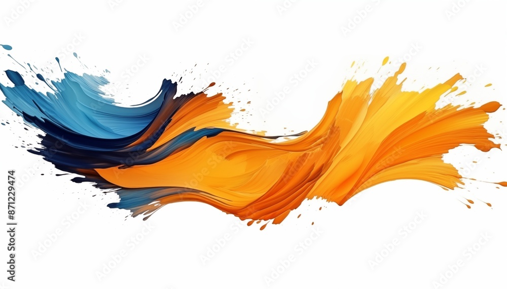 orange blue paint splashes orange blue paint splashes
