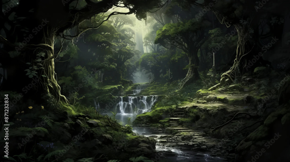Enchanted Forest Awakens: Magic and Mystique Unleashed Fantasy wallpaper Enchanted Forest Awakens: Magic and Mystique Unleashed Fantasy wallpaper