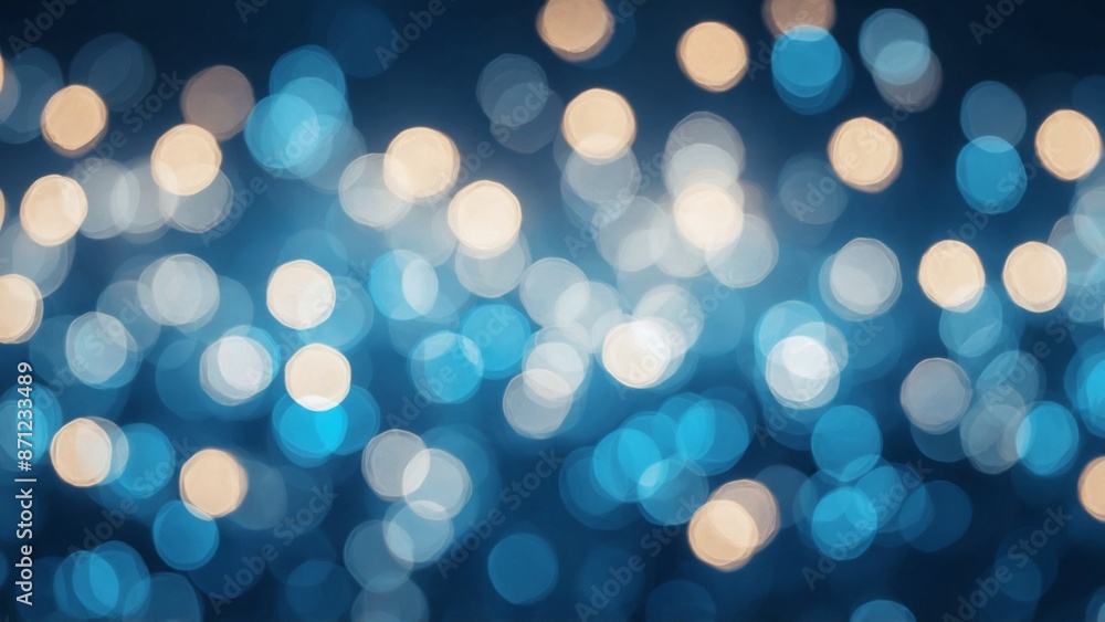 Blue background with glowing bokeh lights circles Blue background with glowing bokeh lights circles