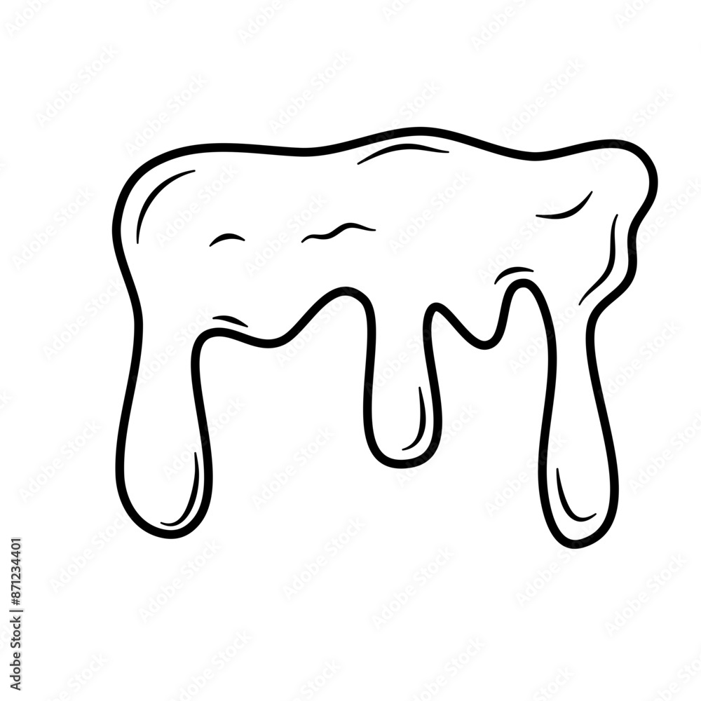 Dropping Melted Liquid Outline style Dropping Melted Liquid Outline style