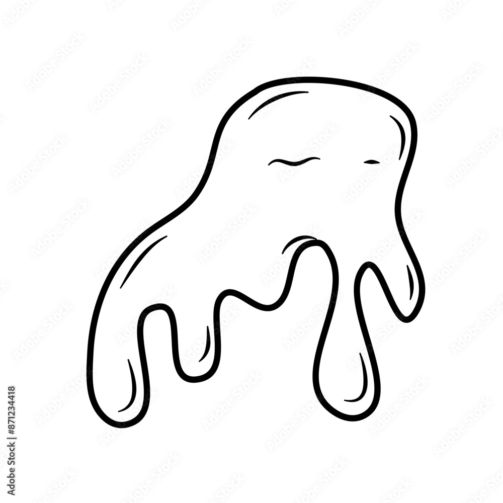 Dropping Melted Liquid Outline style Dropping Melted Liquid Outline style