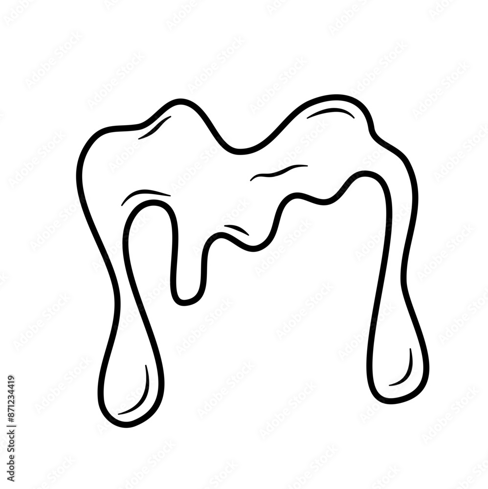 Dropping Melted Liquid Outline style Dropping Melted Liquid Outline style