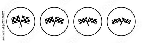 Racing flag icon set. race flag icon.Checkered racing flag icon