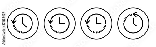 History icon set. recent event history