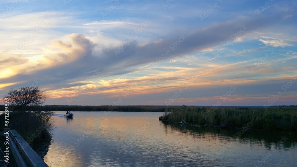 Fototapeta premium Fishing area at Fort Anahuac, Texas