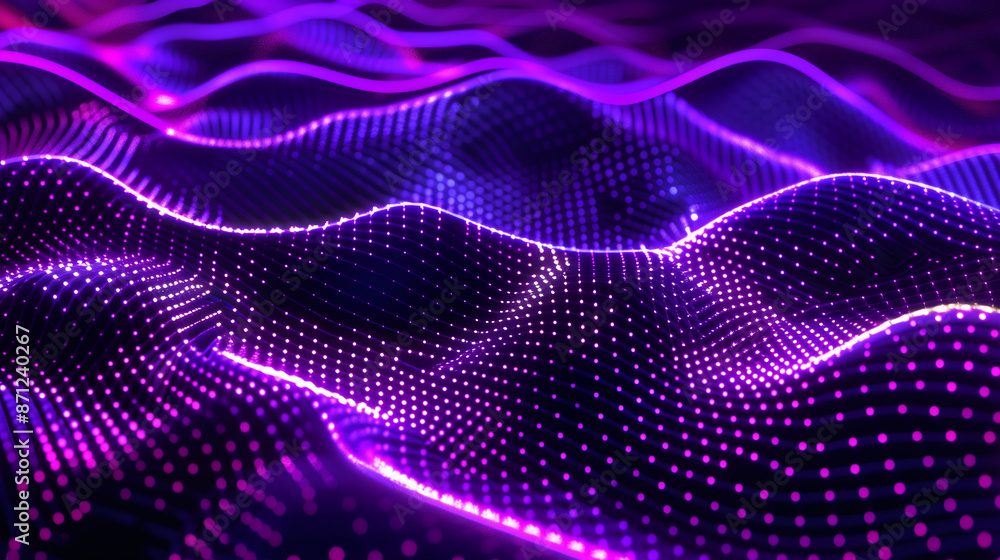 Purple Digital Waveform Purple Digital Waveform