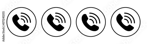 Call icon set. telephone icon vector. phone icon vector. contact us